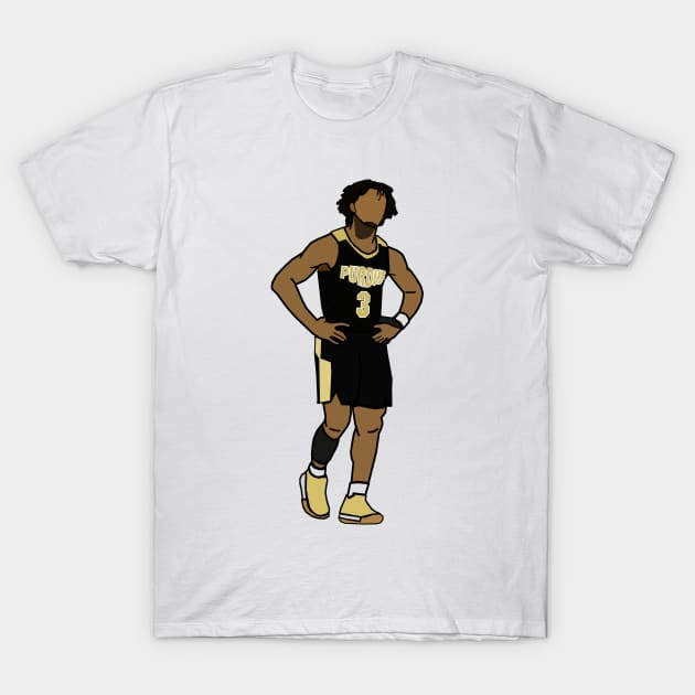 Carsen Edwards - NCAA College Basketball Purdue T-Shirt by xavierjfong